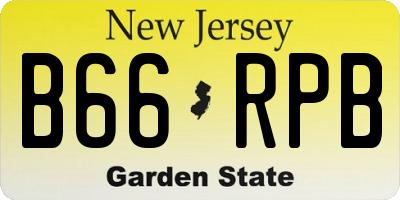 NJ license plate B66RPB