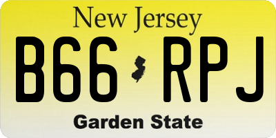 NJ license plate B66RPJ