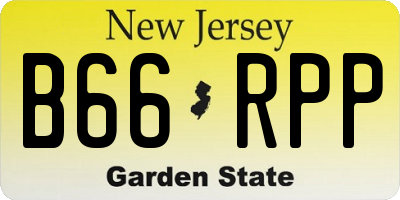 NJ license plate B66RPP