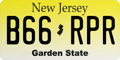 NJ license plate B66RPR