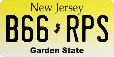 NJ license plate B66RPS