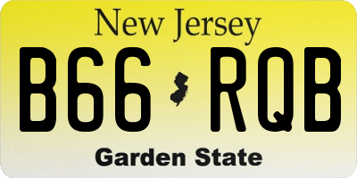 NJ license plate B66RQB