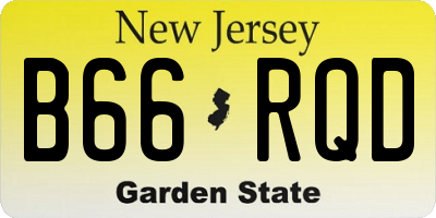 NJ license plate B66RQD