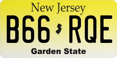 NJ license plate B66RQE