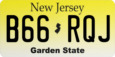 NJ license plate B66RQJ