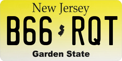 NJ license plate B66RQT