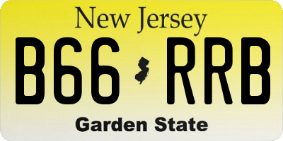 NJ license plate B66RRB