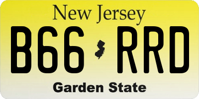 NJ license plate B66RRD