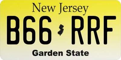 NJ license plate B66RRF