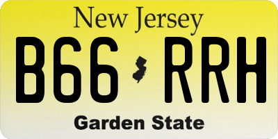 NJ license plate B66RRH