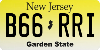 NJ license plate B66RRI