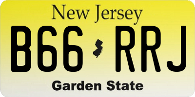 NJ license plate B66RRJ