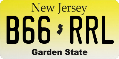 NJ license plate B66RRL
