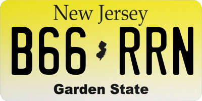 NJ license plate B66RRN