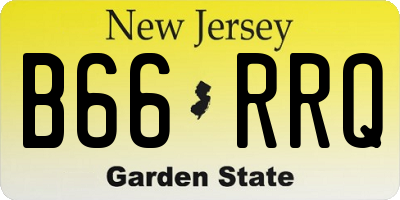 NJ license plate B66RRQ