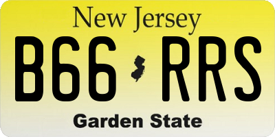 NJ license plate B66RRS