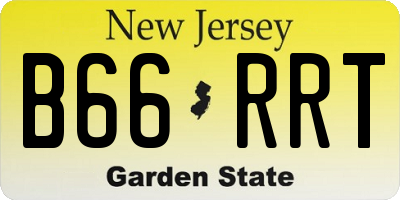 NJ license plate B66RRT