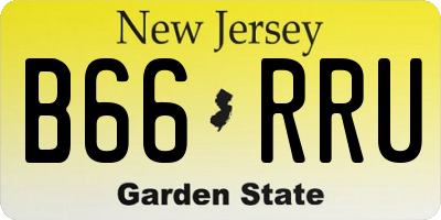 NJ license plate B66RRU