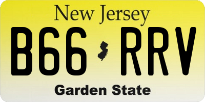 NJ license plate B66RRV