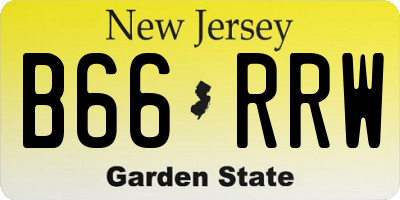 NJ license plate B66RRW