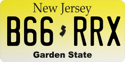 NJ license plate B66RRX