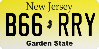NJ license plate B66RRY