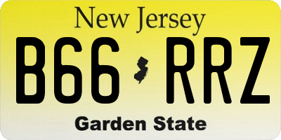 NJ license plate B66RRZ