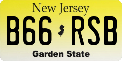 NJ license plate B66RSB