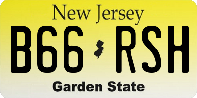 NJ license plate B66RSH