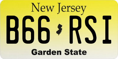 NJ license plate B66RSI