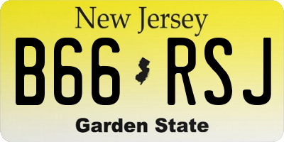 NJ license plate B66RSJ