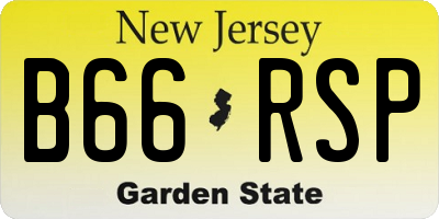 NJ license plate B66RSP