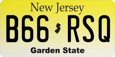 NJ license plate B66RSQ