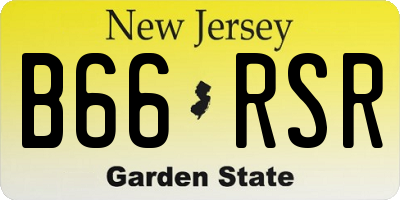 NJ license plate B66RSR