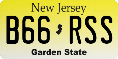 NJ license plate B66RSS