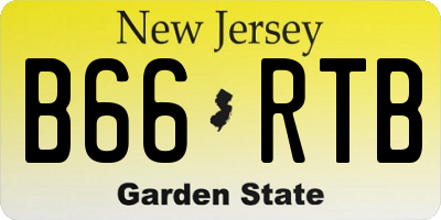 NJ license plate B66RTB