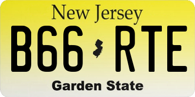NJ license plate B66RTE