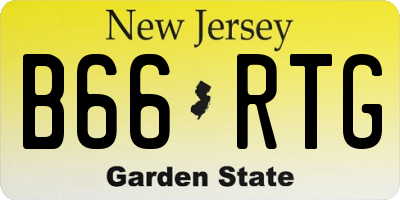 NJ license plate B66RTG