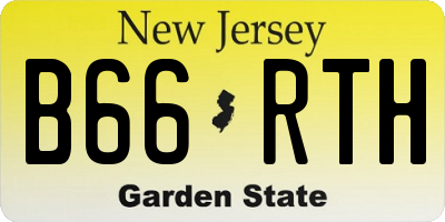 NJ license plate B66RTH