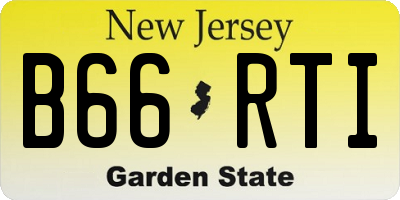 NJ license plate B66RTI