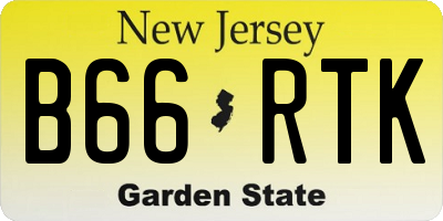 NJ license plate B66RTK