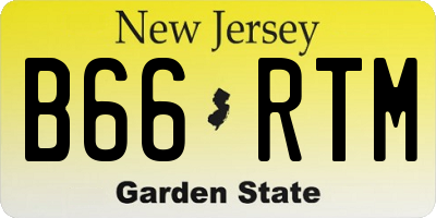 NJ license plate B66RTM