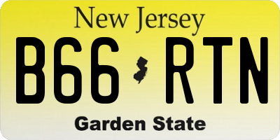 NJ license plate B66RTN