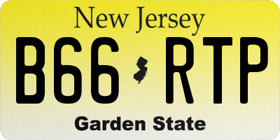 NJ license plate B66RTP