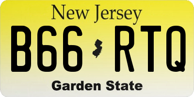NJ license plate B66RTQ