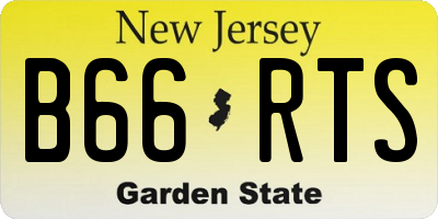 NJ license plate B66RTS