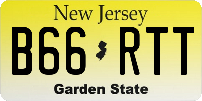 NJ license plate B66RTT
