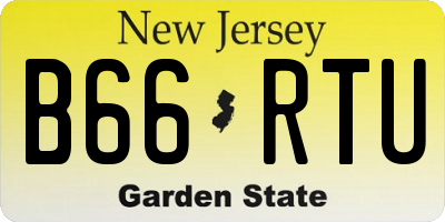 NJ license plate B66RTU