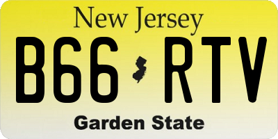 NJ license plate B66RTV