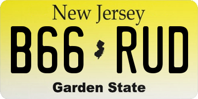 NJ license plate B66RUD